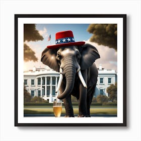 Havana Elephant The White House Art Print