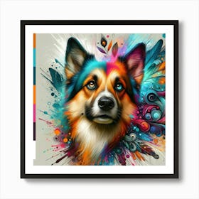 Colorful Dog Póster