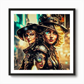 Steampunk Girls Art Print