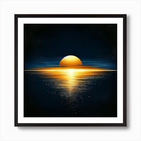 Sunset Over The Ocean 3 Art Print