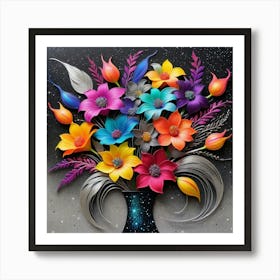 Flowers In A Vase 21 Art Print