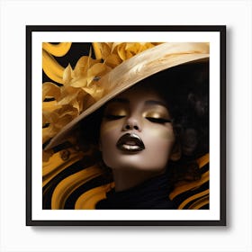 Afro-American Beauty 3 Art Print