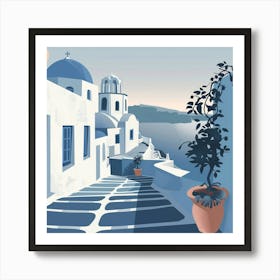 Santorini Island Greece Art Print