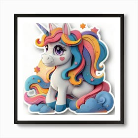 Unicorn Sticker 147 Art Print