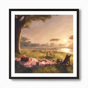 Picnic In The Morning Art Print