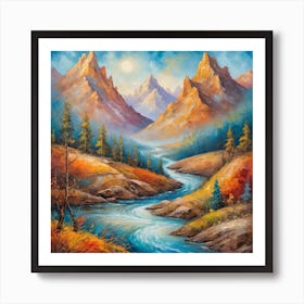 spring in the mountain Art Print