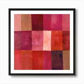 Pink Squares Art Print