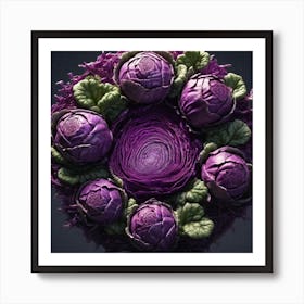 Artichoke Wreath Art Print