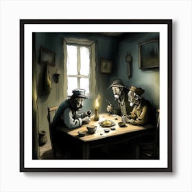 Old Men At The Table Art Print