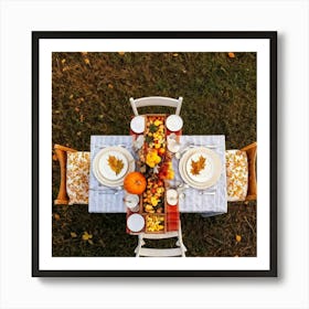 An Idyllic Rustic Autumn Setting A Basket Brimming With Fresh Harvest Of Corn And Pumpkin Wood Br (2) Art Print