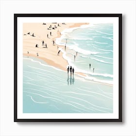 People On The Beach Art Print