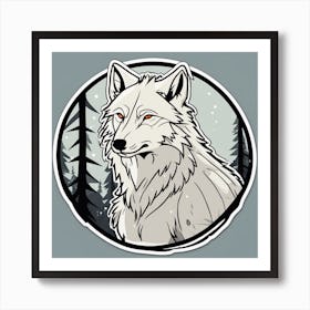 Wolf Sticker Art Print