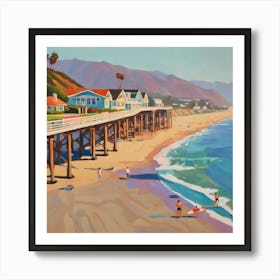 Malibu Series. Style of David Hockney 1 Art Print