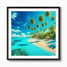 Tropical Beach Art Print