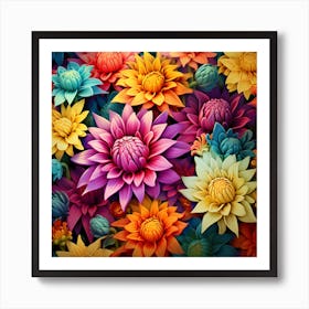 Colorful Flowers 5 Art Print