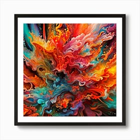 Splash Of Colours Art Print