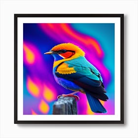 Colorful Bird Art Print