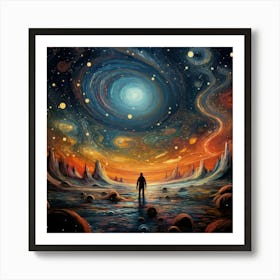 Man In Space 1 Art Print