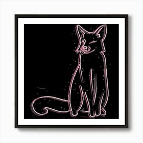 Foxxy light pink Art Print