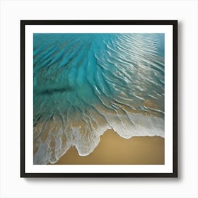 A Light Breeze across the Incoming Sea on Golden Beach Art Print