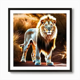 Lion art 26 Art Print