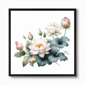 Lotuses 3 Art Print