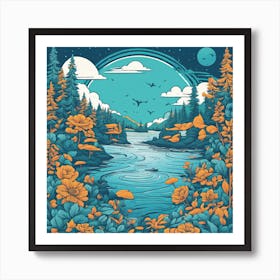 Twilight Forest Art Print