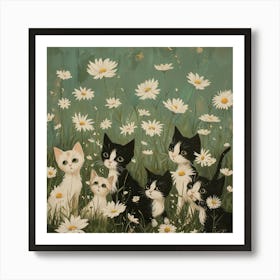 Kittens Fairycore Painting 3 Art Print