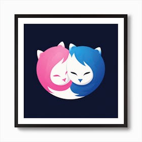 Cat Lovers Art Print