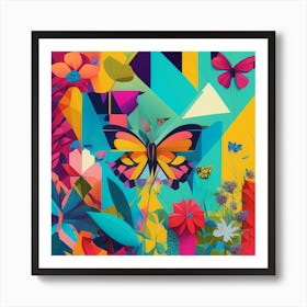 Butterfly Garden Art Print