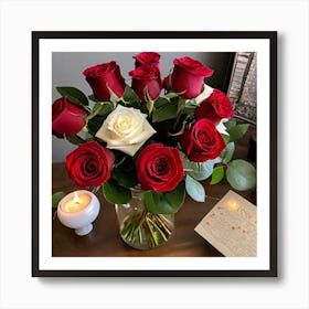 Valentine'S Day Roses Art Print