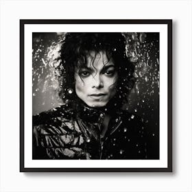 Black And White Photograph Of Michael Jackson  Art Print