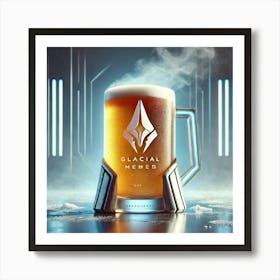 A Futuristic Drink Called Glacial Mead, Served In Art Print