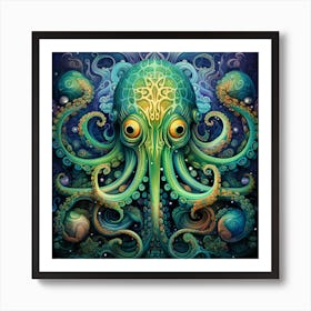 Octopus Psychedelic Art Print