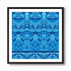 Blue Abstract Pattern Art Print