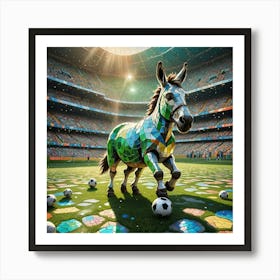 Donkey In The Stadium Poster