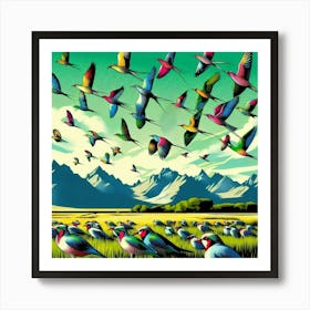 Birds In Flight Art Print