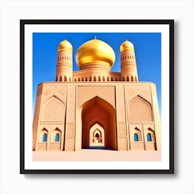 Golden Domes Of A Mosque Art Print