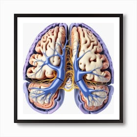 Anatomy Of The Human Brain 6 Art Print