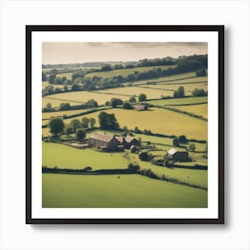 Aerial View Of Farmland 5 Art Print