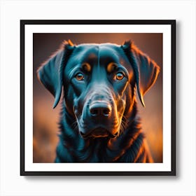 Black Labrador Retriever Art Print