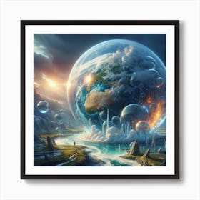 Earth In Space 22 Art Print