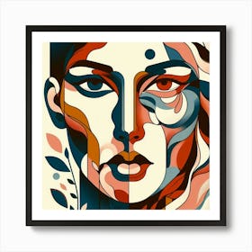 Abstract Portrait Of A Woman Art Print