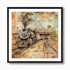 Vintage Steam Train 11 Art Print