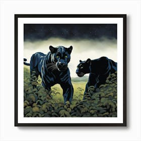 Black Panthers Art Print