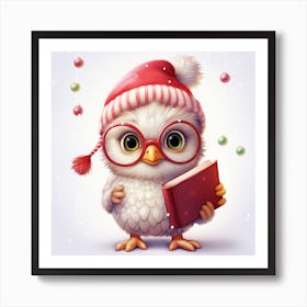 Christmas Owl Art Print