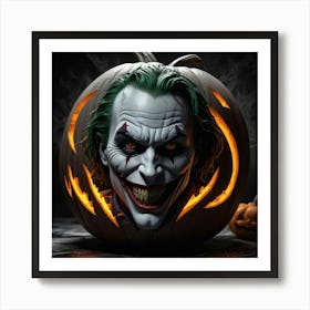 Joker Pumpkin 4 Art Print