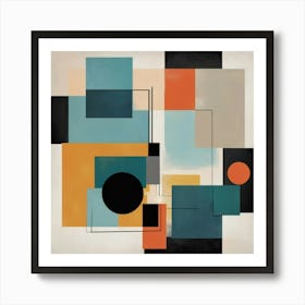 Abstract Squares paintings art print 2 Art Print