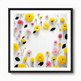 Frame Of Flowers 1 Art Print