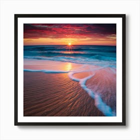 Sunset On The Beach 2 Art Print